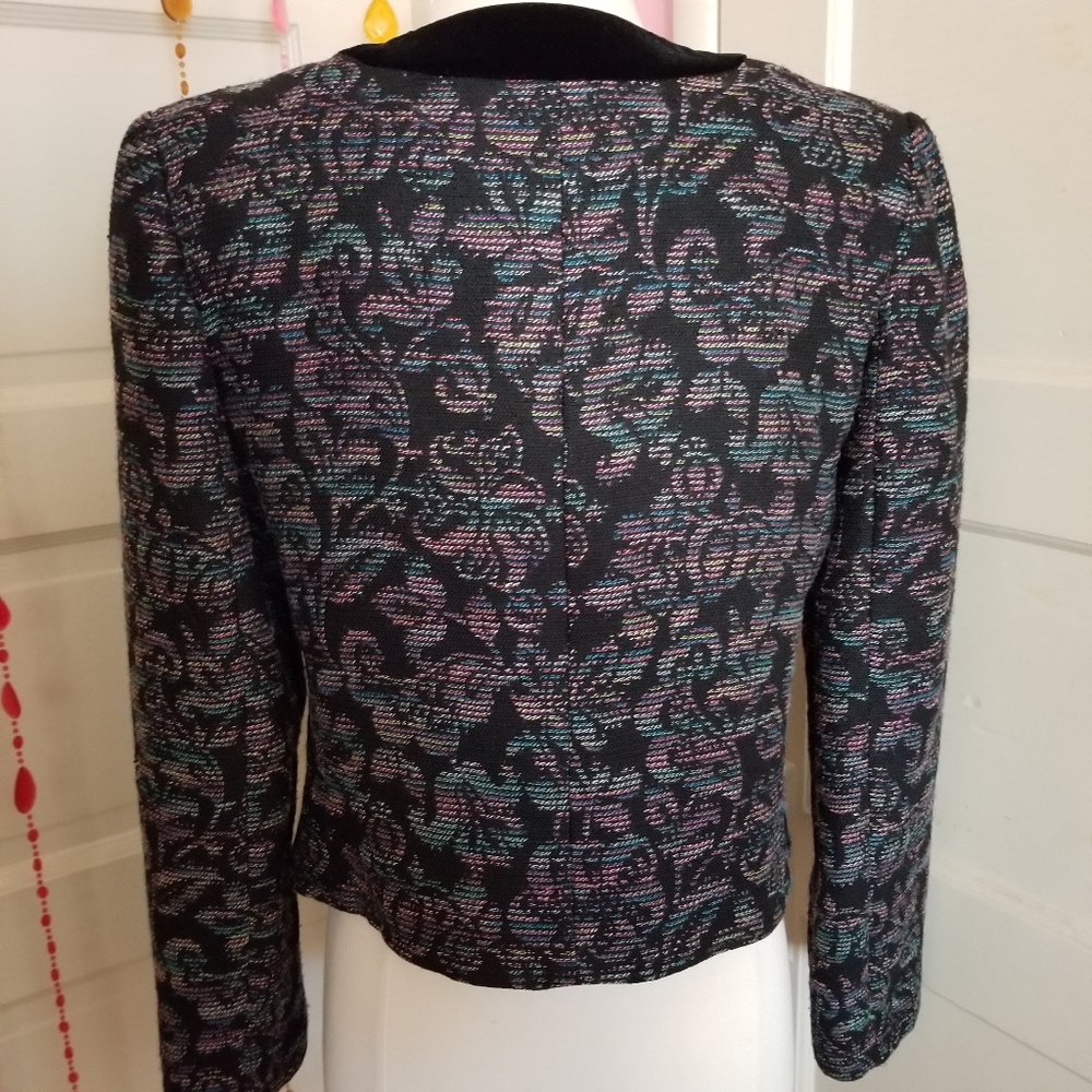 Vintage Doncaster Tapestry Blazer Jewel Button Brocade Jacket Size 8 - Picture 3 of 8